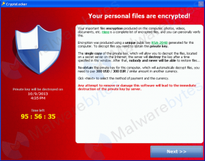 Ransomware screen