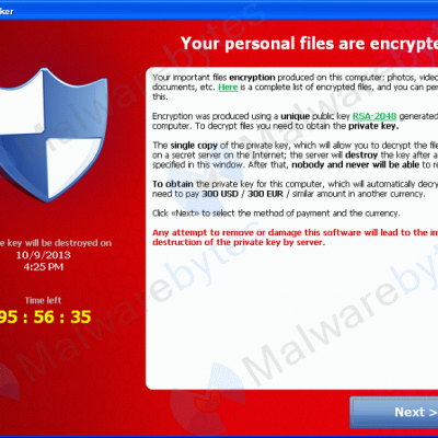 Ransomware screen